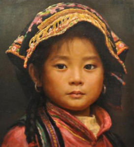 273x300 Chenpat362 Chinese Little Girl Portrait Art Hand Painted Oil - Chinese Portrait Painting