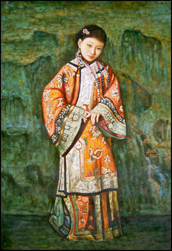 342x500 Chinese Oil Painting - Chinese Princess Painting