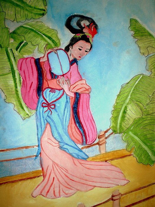 525x700 Chinese Princess Painting By Indu Raghavan - Chinese Princess Painting