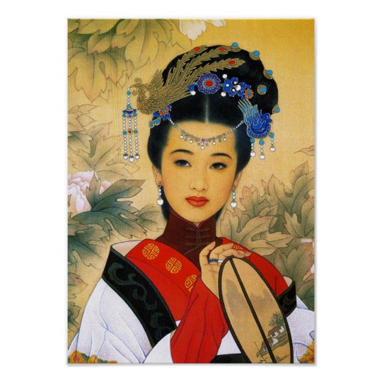 540x540 Cool Young Beautiful Chinese Princess Guo Jin Art Poster - Chinese Princess Painting