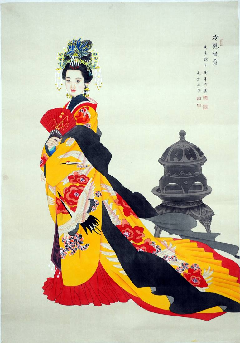 770x1100 Saatchi Art Chinese Watercolour Portrait Paining, The Princess - Chinese Princess Painting