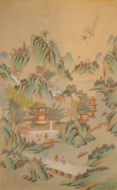 496x800 Chinese Silk Painting (Item - Chinese Silk Painting