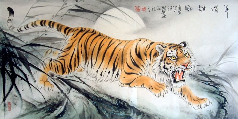800x401 Page 6 Chinese Tiger Paintings, Chinese Tiger Wall Scrolls From China - Chinese Tiger Painting