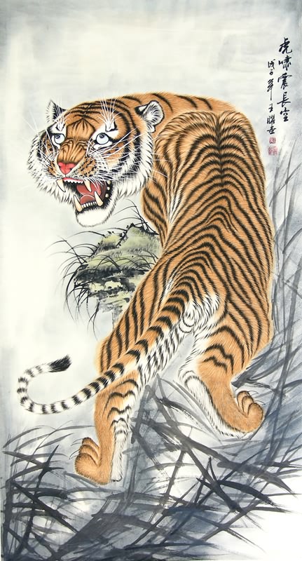 431x800 Page 8 Chinese Tiger Paintings, Chinese Tiger Wall Scrolls From China - Chinese Tiger Painting