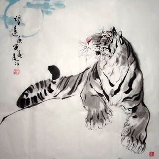 320x321 Chinese Tiger Painting,66cm X 66cm,4695036 X Keleti - Chinese Tiger Painting