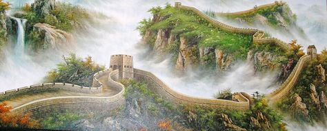 474x191 Great Wall Of China Painting Places To Visit China - Chinese Wall Painting