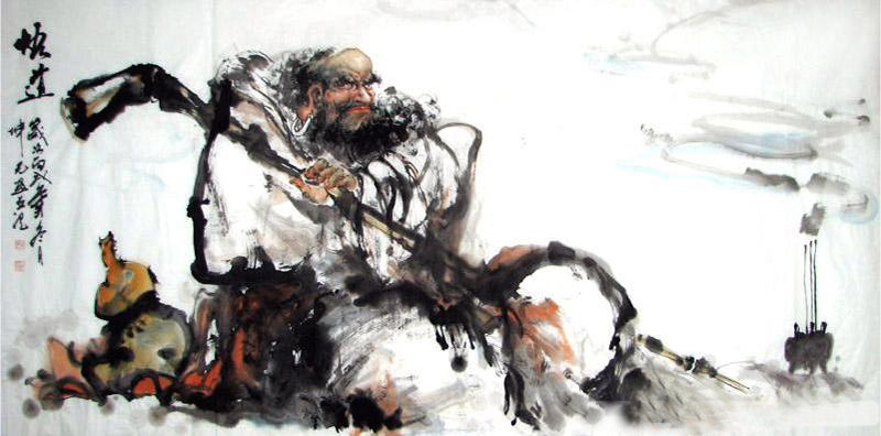 800x396 Chinese Da Mo Painting Bodhidharma, Da Mo 3548005, 50cm X 100cm(19 - Chinese Warrior Painting