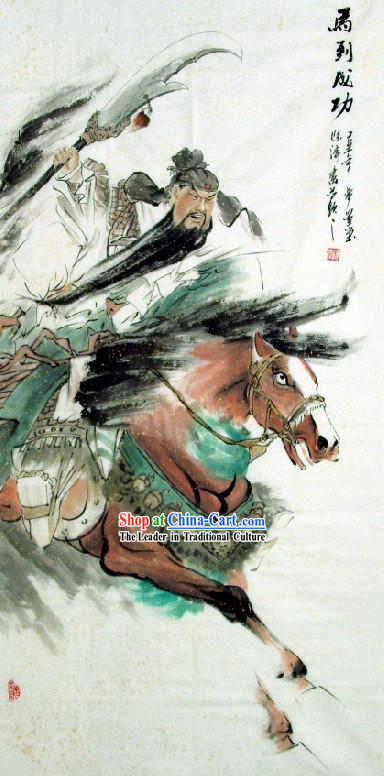 384x776 Traditional Chinese Warrior Painting By Chen Tao - Chinese Warrior Painting