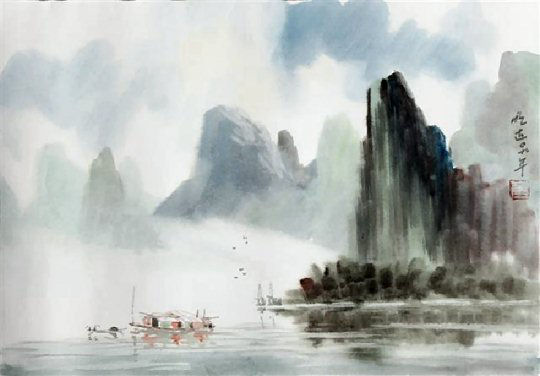 540x376 Peter Vilhelm Nielsen Contemporary Chinese Ink And Watercolour - Chinese Water Painting