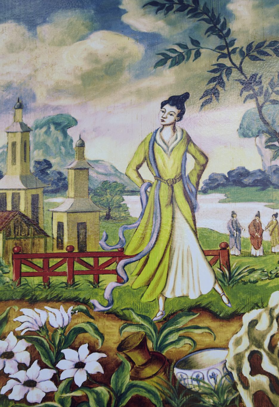 936x1364 Decorating. Chinoiserie Wallpaper Featuring Natural Garden - Chinoiserie Painting