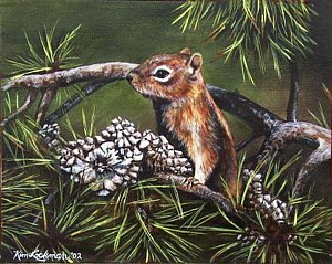 300x239 Chipmunk Paintings Fine Art America - Chipmunk Painting