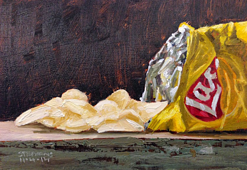 838x576 Daily Painting Lays Potato Chips 5x7 - Chips Painting