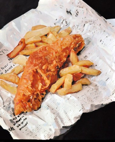 380x468 Federation Of Fish Friers - Chips Painting