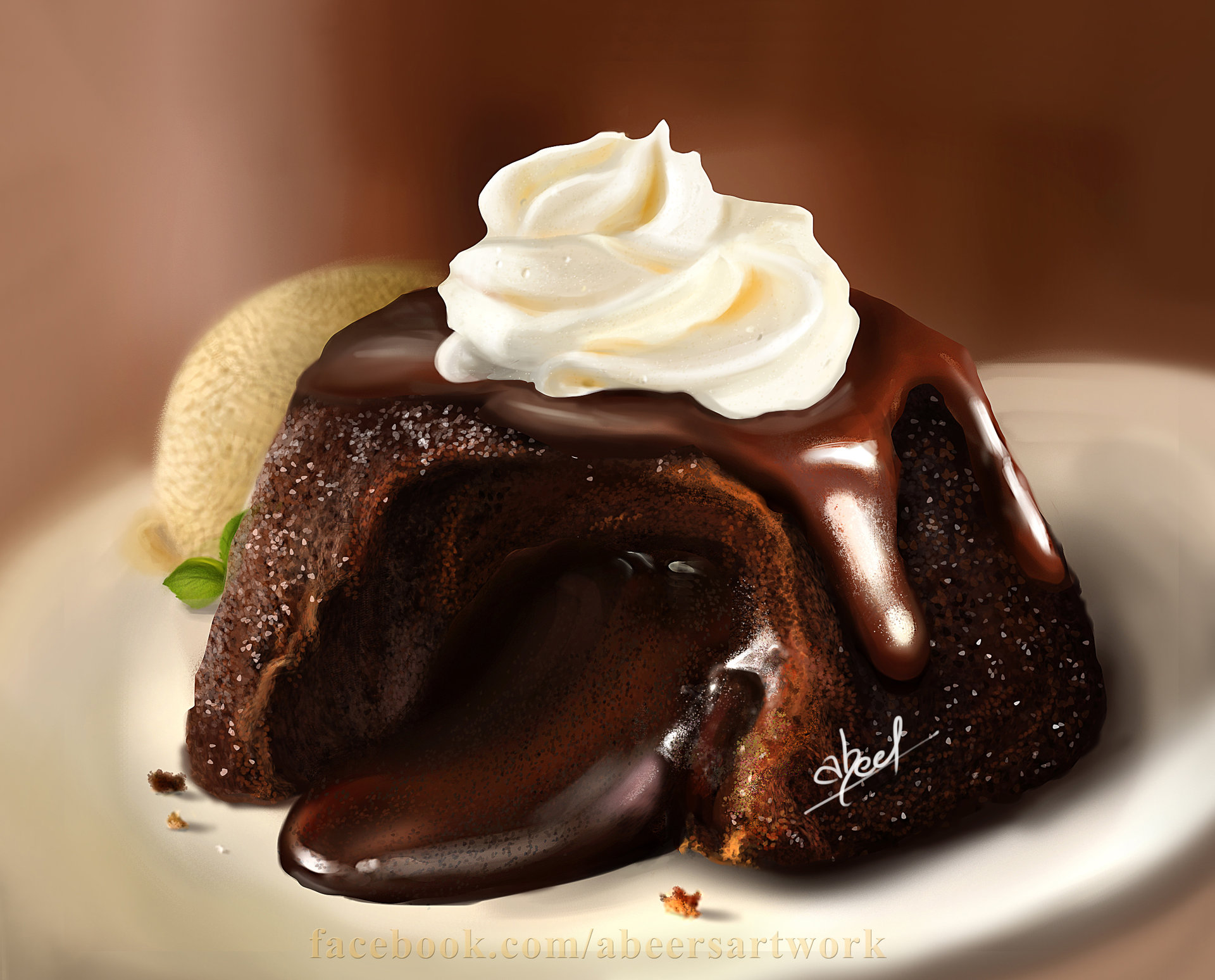 1920x1548 Artstation - Chocolate Cake Painting