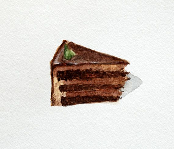 570x489 Chocolate Cake - Chocolate Cake Painting