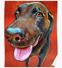 210x230 Chocolate Lab Painting Amp Mixed Media Posters Redbubble - Chocolate Lab Painting
