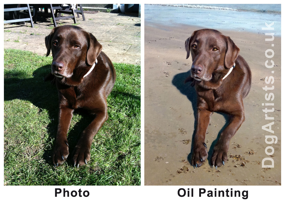 960x679 Chocolate Labrador Paintings - Chocolate Lab Painting