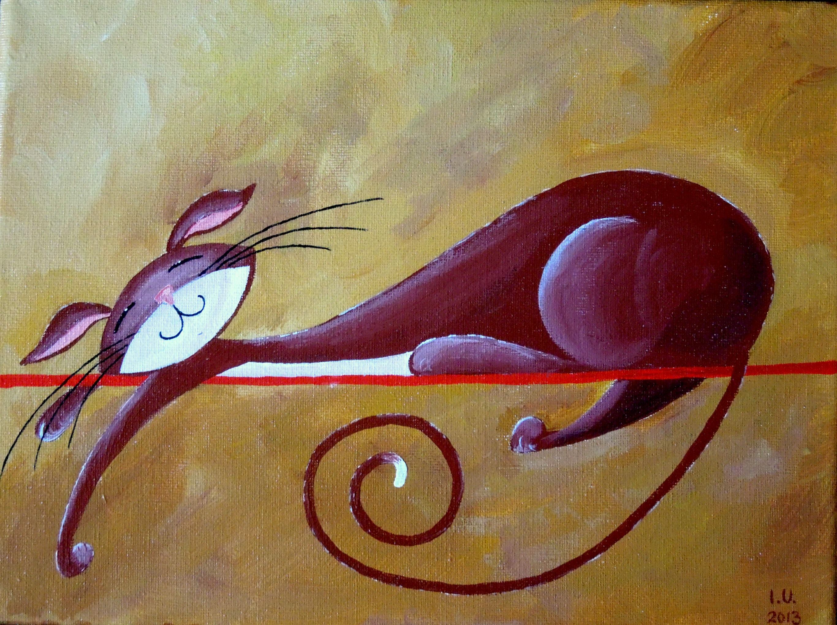 2732x2041 Just Finished The Fantasy Cats Series Painting Cat - Chocolate Painting