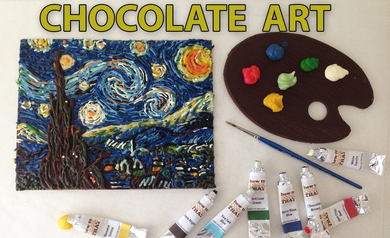 1280x780 Van Gogh Starry Night In Chocolate Paint Speed Painting How - Chocolate Painting