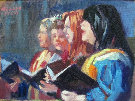 440x330 Eileen Mccoy Paints Amp Draws Choir Girls - Choir Painting