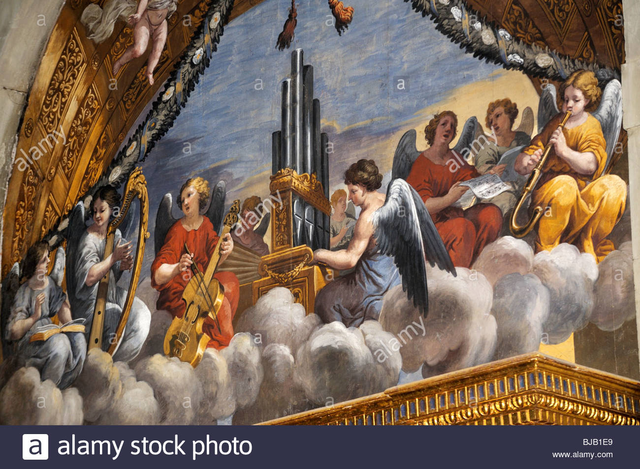 1300x954 Orchestra Of Angels And Heavenly Choir Mural Painting - Choir Painting