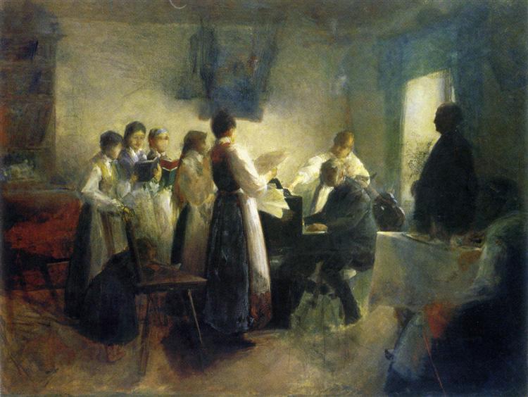 750x564 The Village Choir, 1900 - Choir Painting