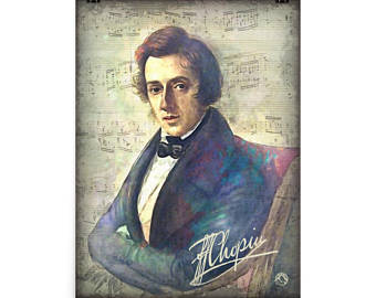 340x270 Frederic Chopin Etsy - Chopin Painting