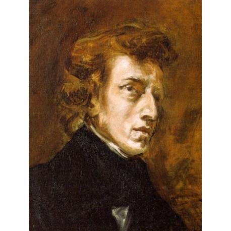 458x458 Portrait Of Frederic Chopin By Delacroix Art Gallery Oil - Chopin Painting