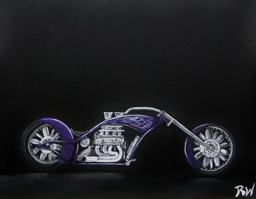 900x700 V8 Chopper Painting By Stanley Whitehouse - Chopper Painting