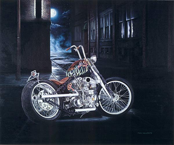 600x500 Limited Edition Motorcycle Art Print, Indian Larry - Chopper Painting