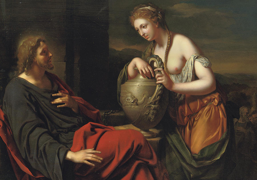 900x631 Christ And The Samaritan Woman Painting By Adriaan Van Der Werff - Christ And The Samaritan Woman Painting