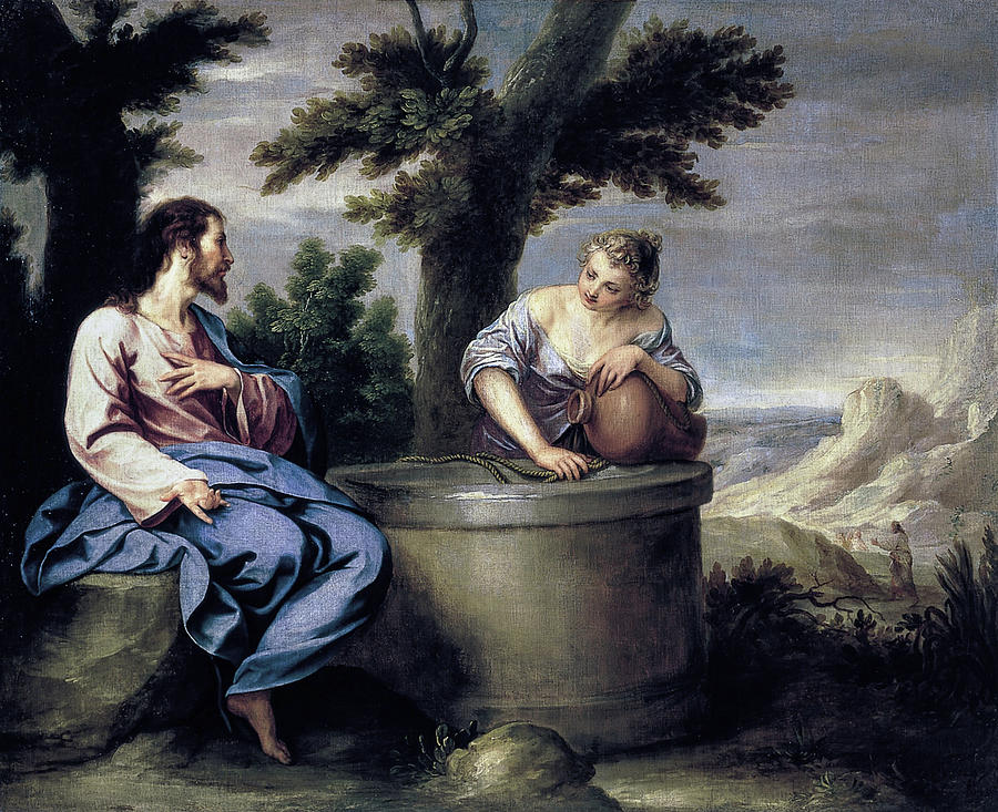 900x733 Christ And The Samaritan Woman Painting By Alonso Cano - Christ And The Samaritan Woman Painting