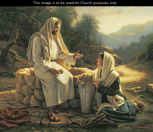 534x462 Living Water (Jesus And The Samaritan Woman) - Christ And The Samaritan Woman Painting