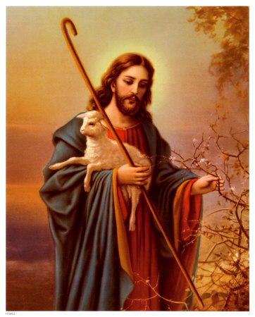 362x450 Jesus Paintings - Christ As The Good Shepherd Painting