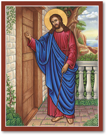354x450 Icons Of Christ Christ Knocking - Christ At The Door Painting