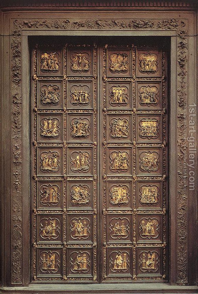673x1000 North Doors (Life Of Christ) Lorenzo Ghiberti Reproduction 1st - Christ At The Door Painting