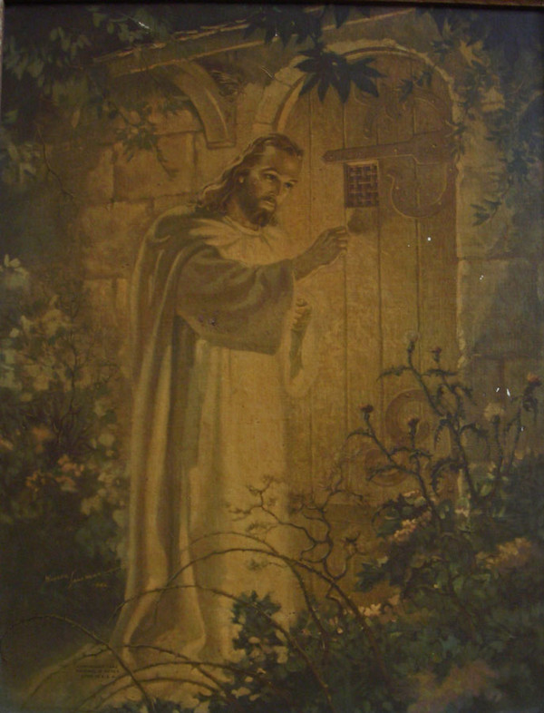 600x786 Warner Sallman Sacred Art Pilgrim Collection Artists Sacred - Christ At The Door Painting