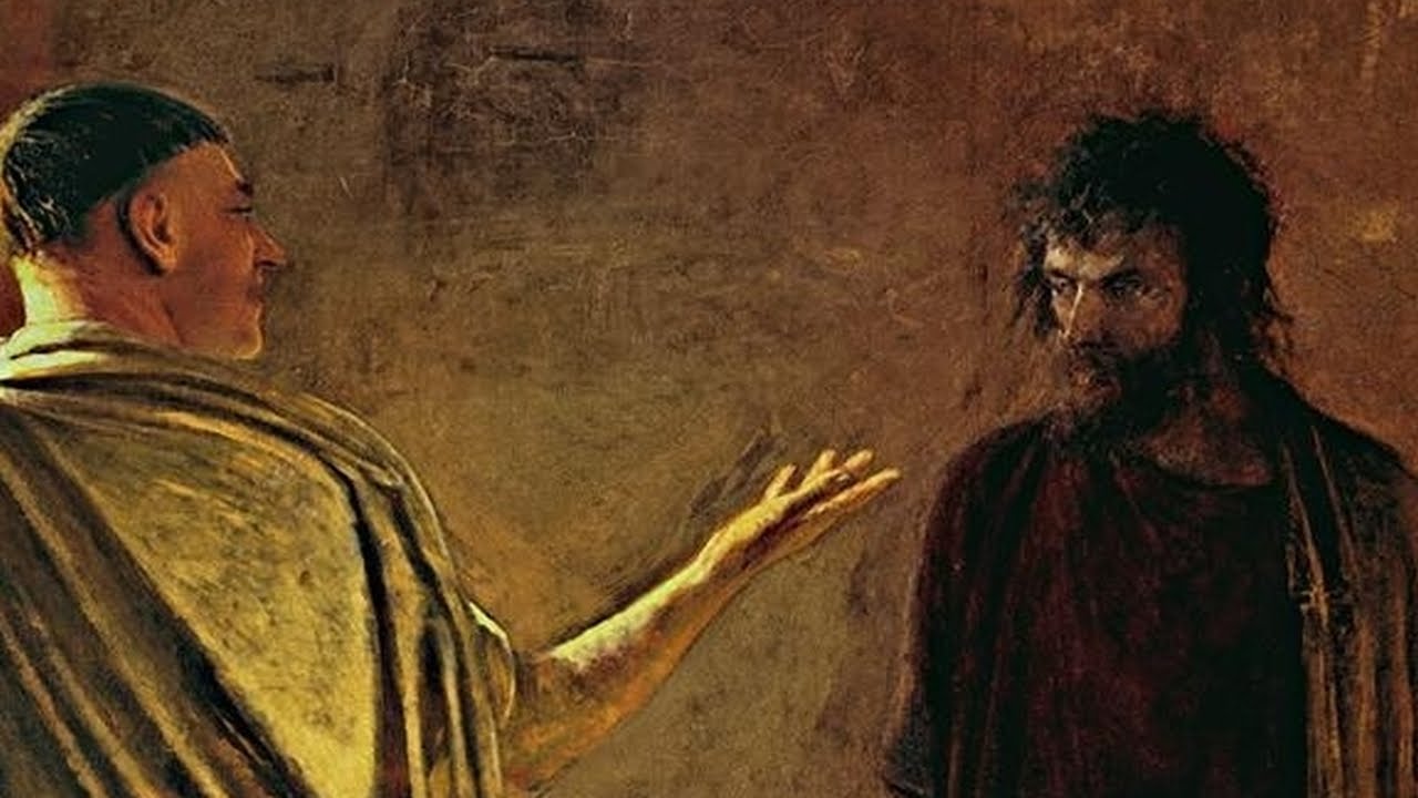 1280x720 Jesus Before Pilate - Christ Before Pilate Painting