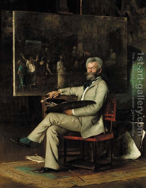 512x662 Mihaly Munkacsy Painting Christ Before Pilate Hans Temple - Christ Before Pilate Painting