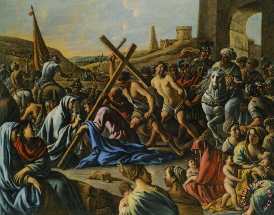 960x753 Mathieu Le Nain Christ Carrying The Cross Painting - Christ Carrying The Cross Painting