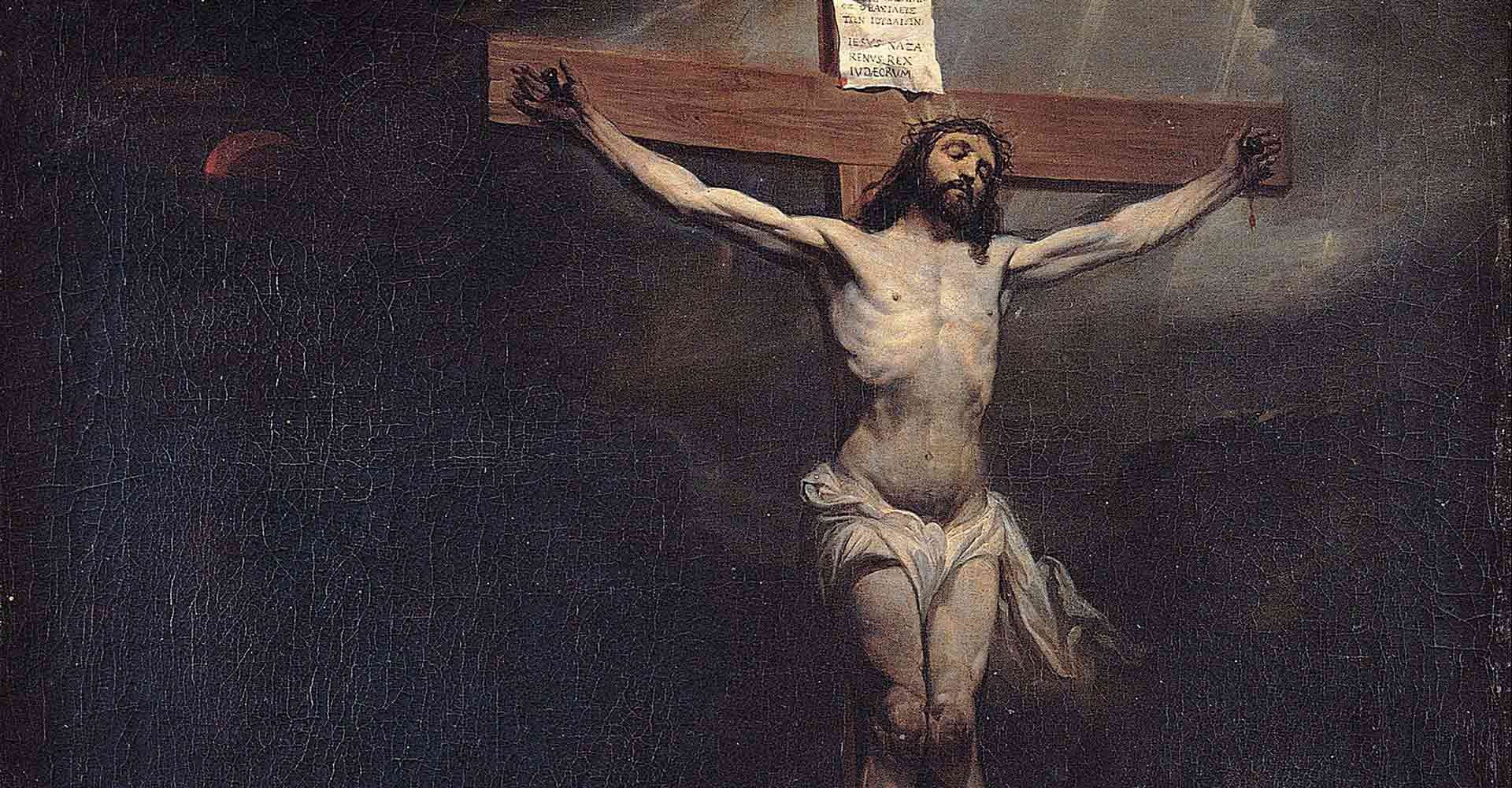 1920x1000 There They Crucified Him (Jn 1918) - Christ Crucified Painting