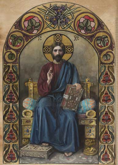 385x540 First Look - Christ Enthroned Painting