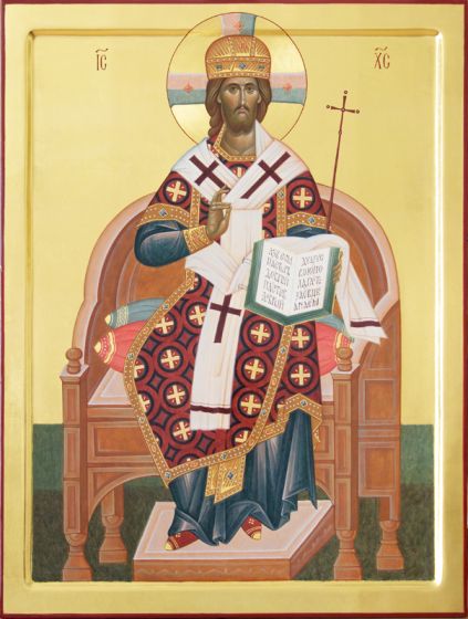423x560 Icon Of Jesus Christ Enthroned Order Orthodox Painted Icons - Christ Enthroned Painting