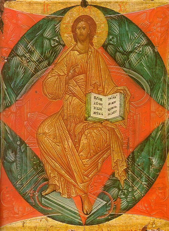 555x757 Icons - Christ Enthroned Painting