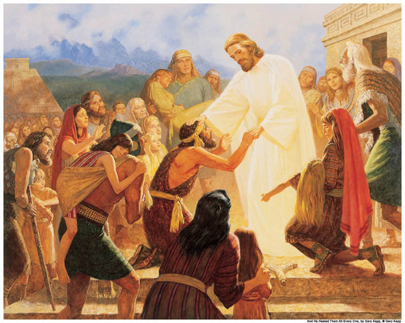800x639 Christ In The Book Of Mormon Salvation Is Free - Christ In America Painting