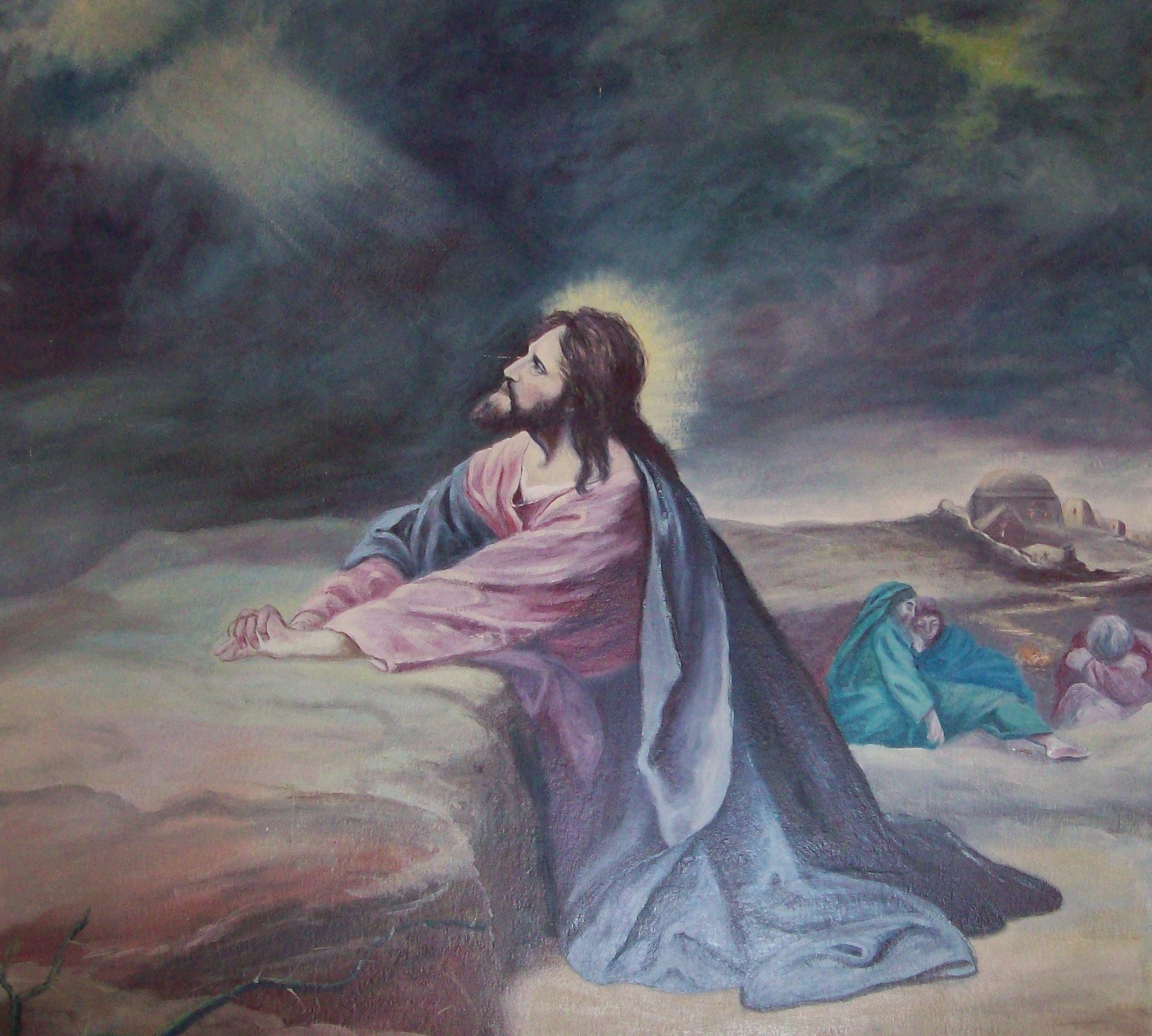 2057x1849 Filepainting Of Christ In Gethsemane.jpg - Christ In Gethsemane Painting