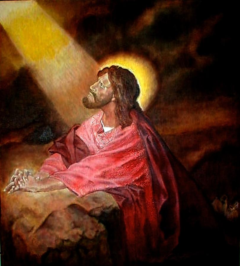 810x900 Christ At Gethsemane Painting By G Cuffia - Christ In Gethsemane Painting