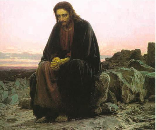 533x444 Christ In The Thoughts On A Painting Saint - Christ In The Desert Painting