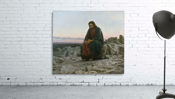 600x338 Christ Dans Le Desert - Christ In The Desert Painting