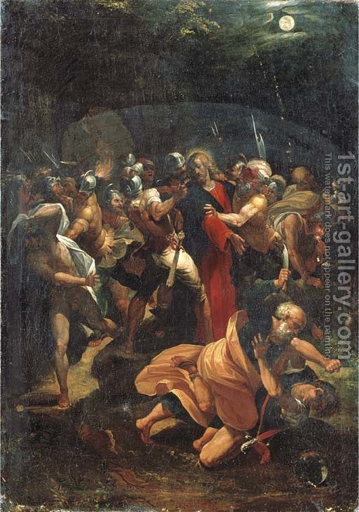 512x730 The Arrest Of Christ In The Garden Of Gethsemane (After) Giuseppe - Christ In The Garden Of Gethsemane Painting